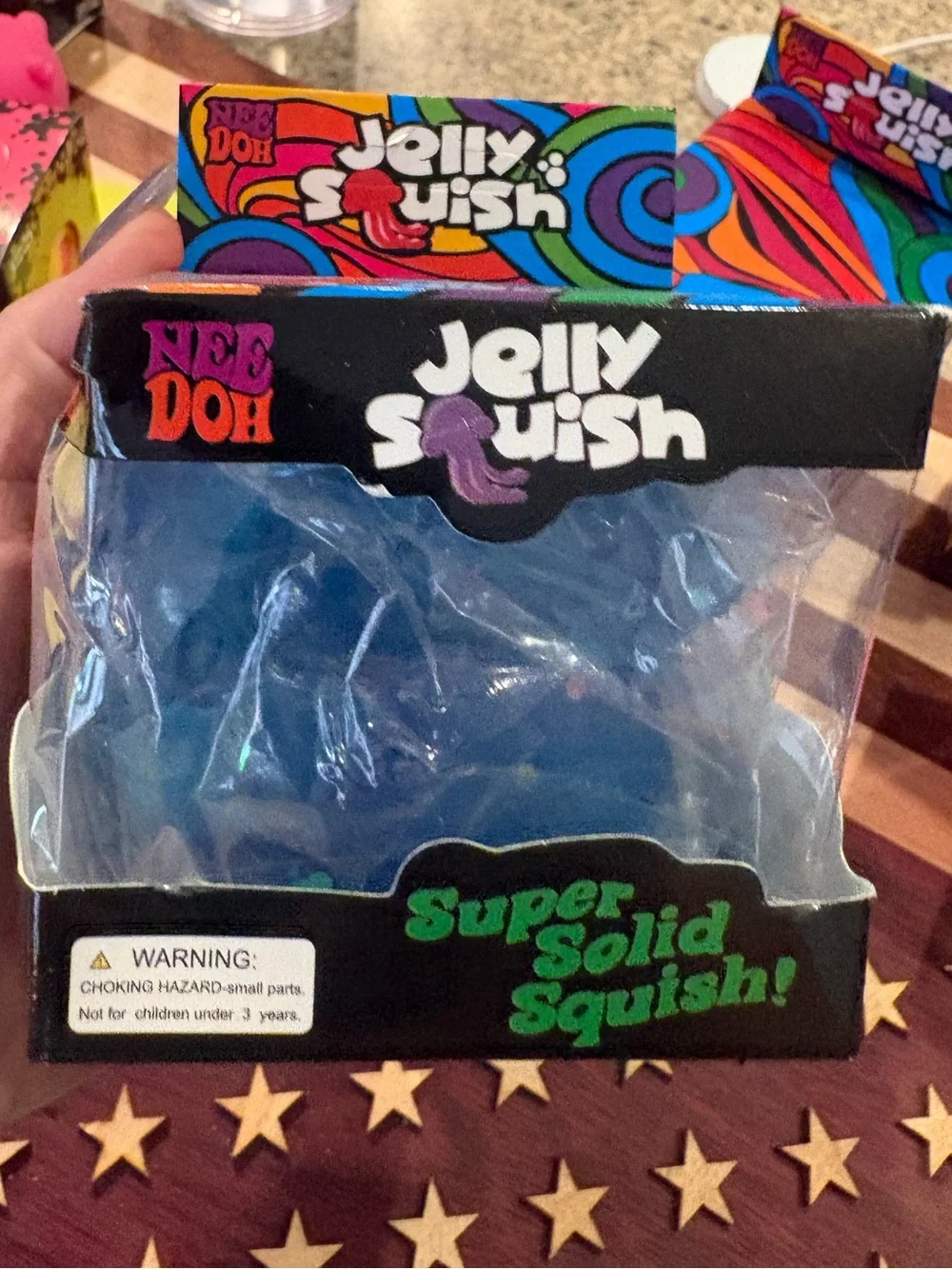 Jelly Squish Super Solid Squish! Toy - Clear/Blue